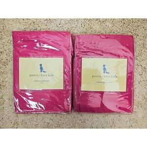 2 NEW POTTERY BARN KIDS Sabrina Tapered Basket Liners Hot Pink PBK Large L